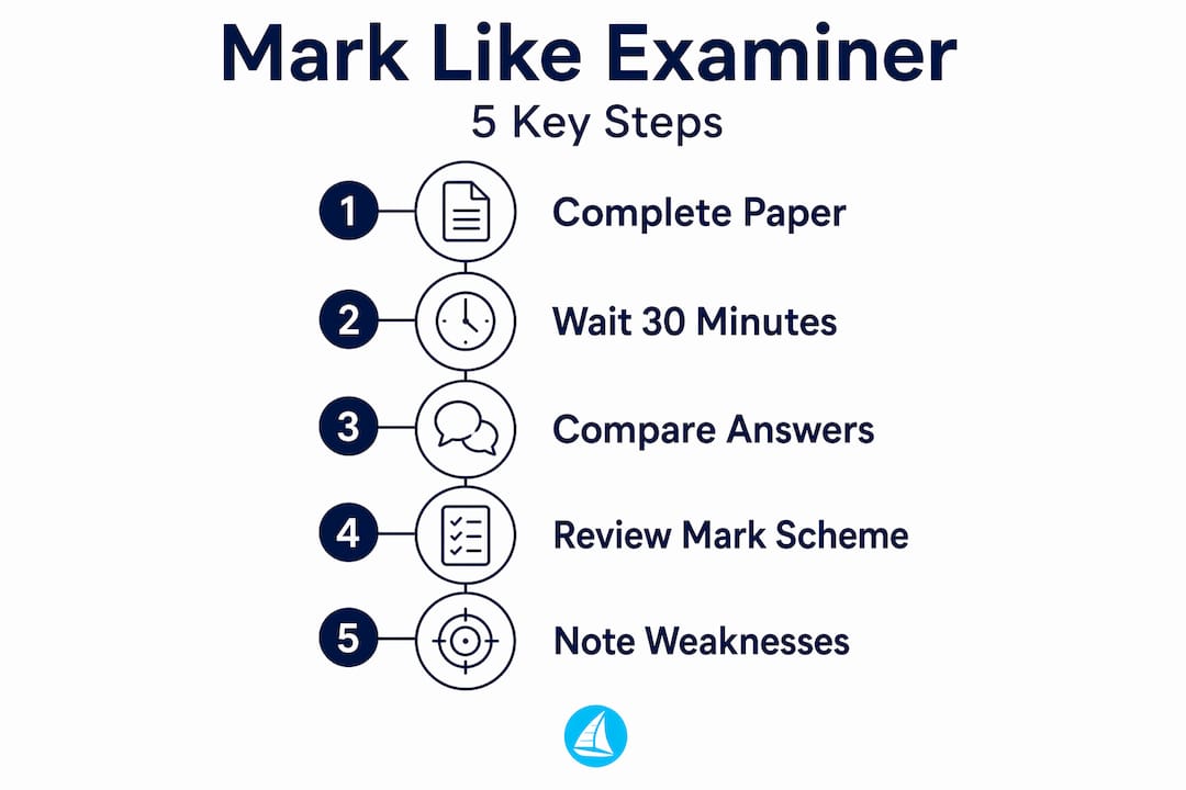 Infographic marking process for IB past papers