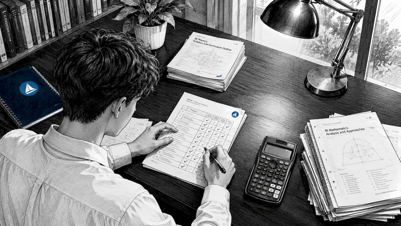 Student reviewing IB audit workspace contents