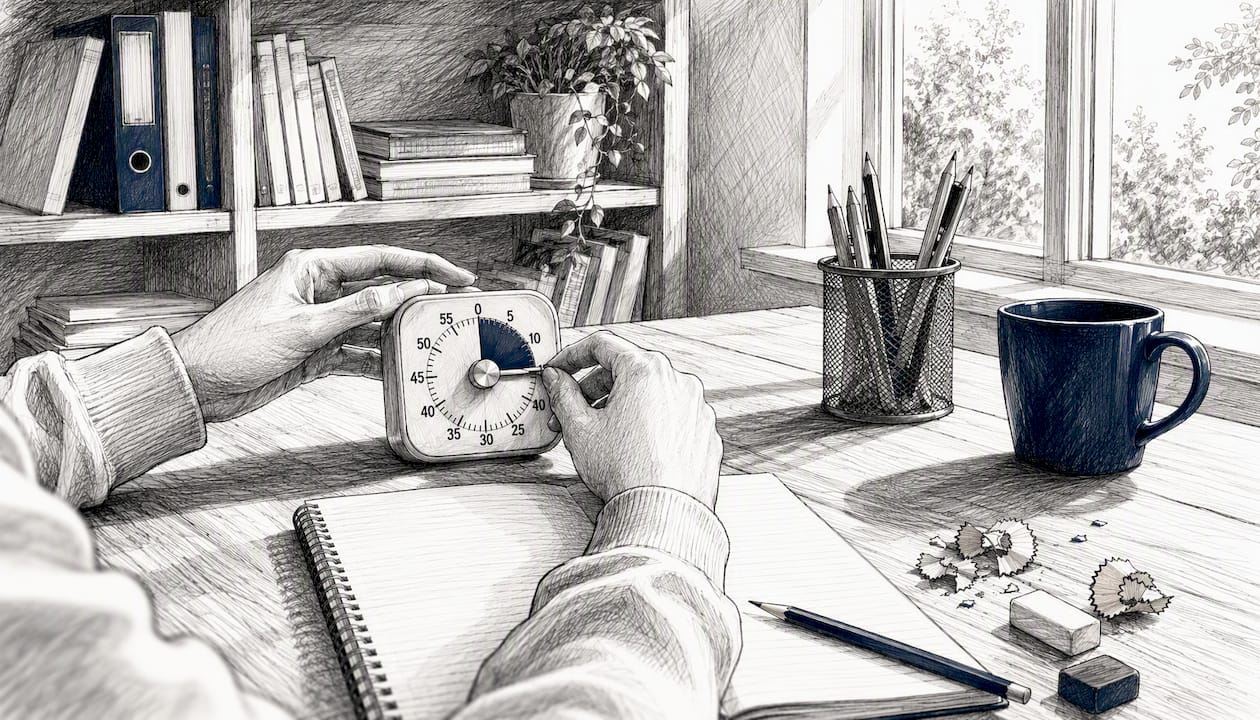 Student setting timer for micro-mock exam