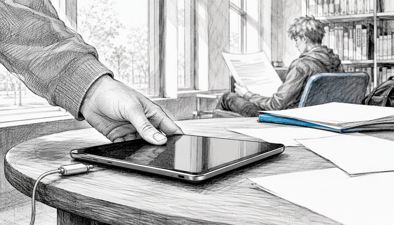 Student hand placing device for mock exam