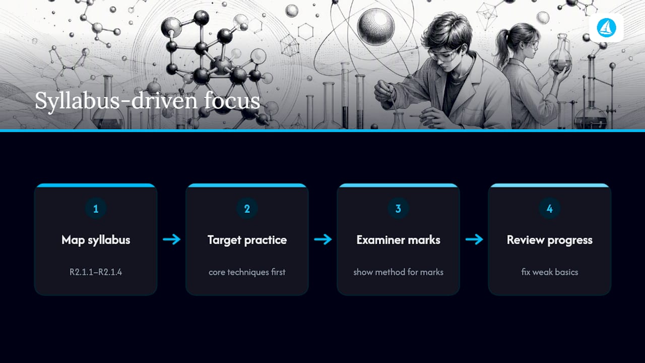 Syllabus mapping linked to chemistry practice
