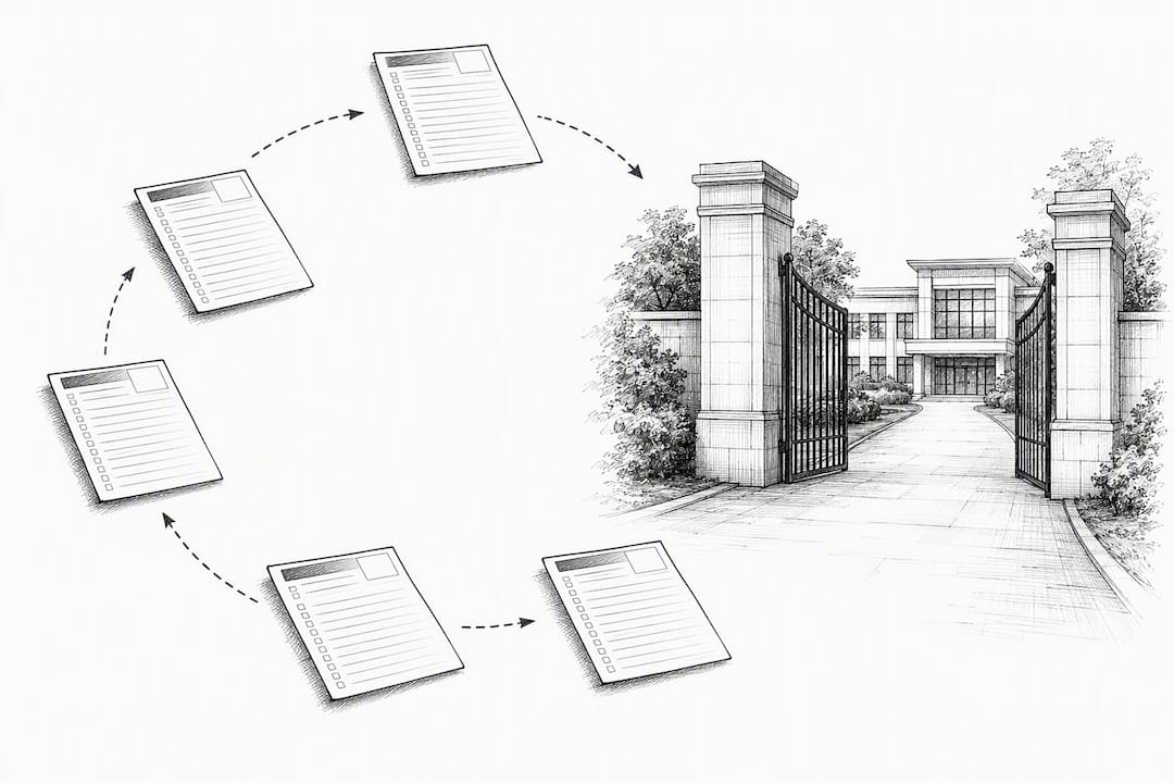 Repeated exam sittings and registration gate