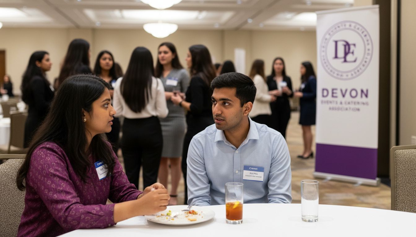 Event manager networking at industry mixer