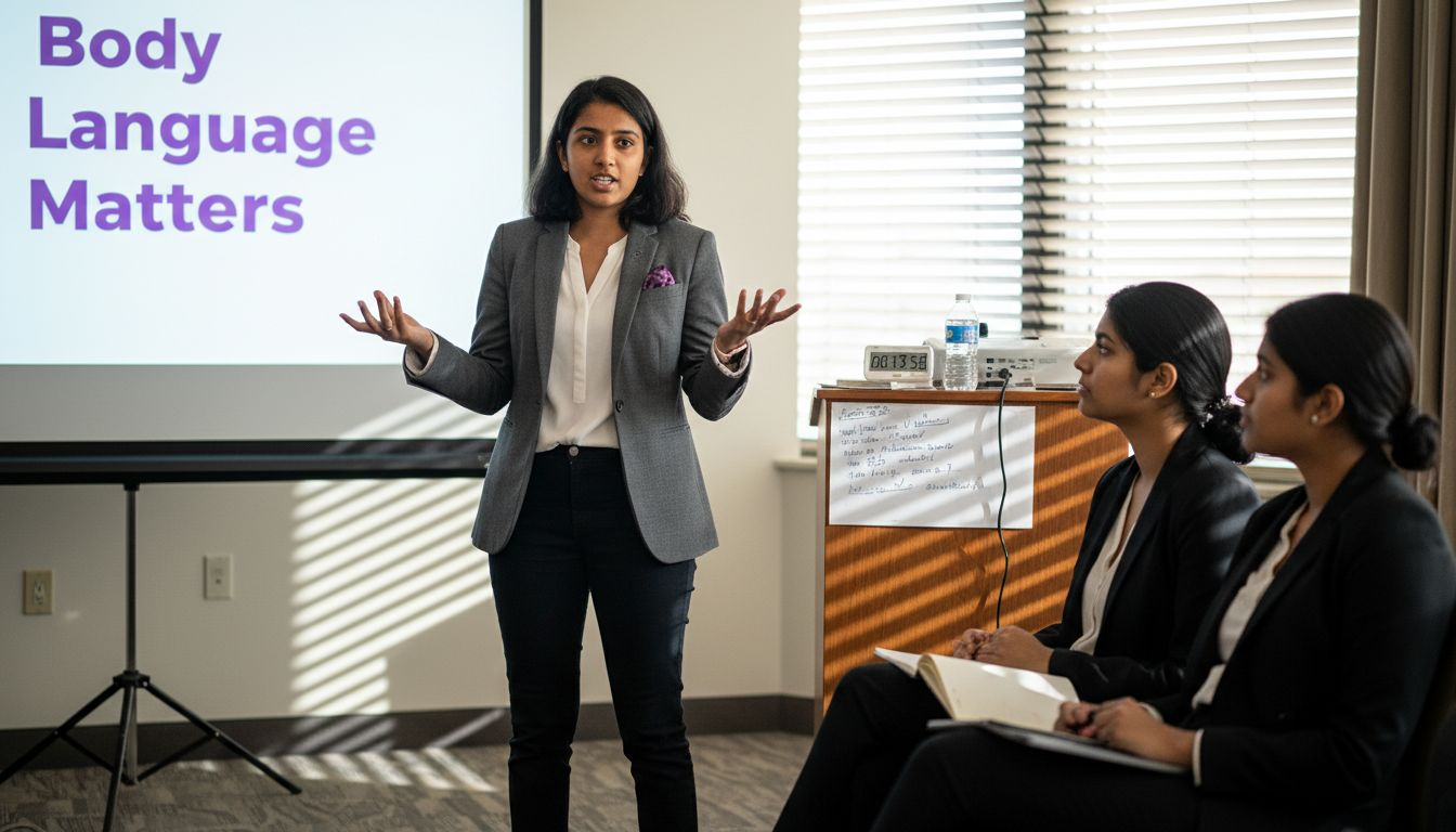 Demonstrating non-verbal presentation techniques