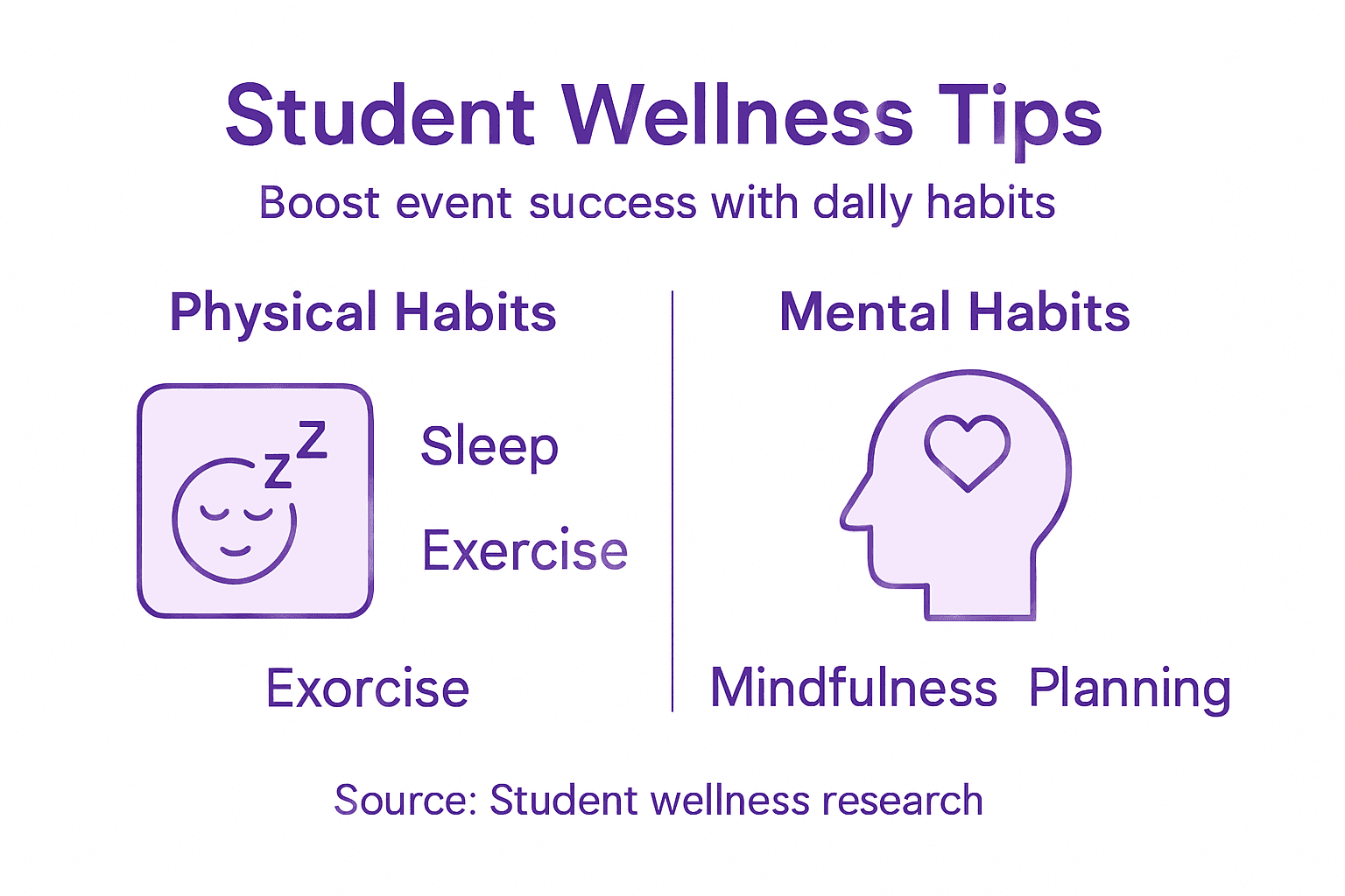 Infographic on student habits for event success