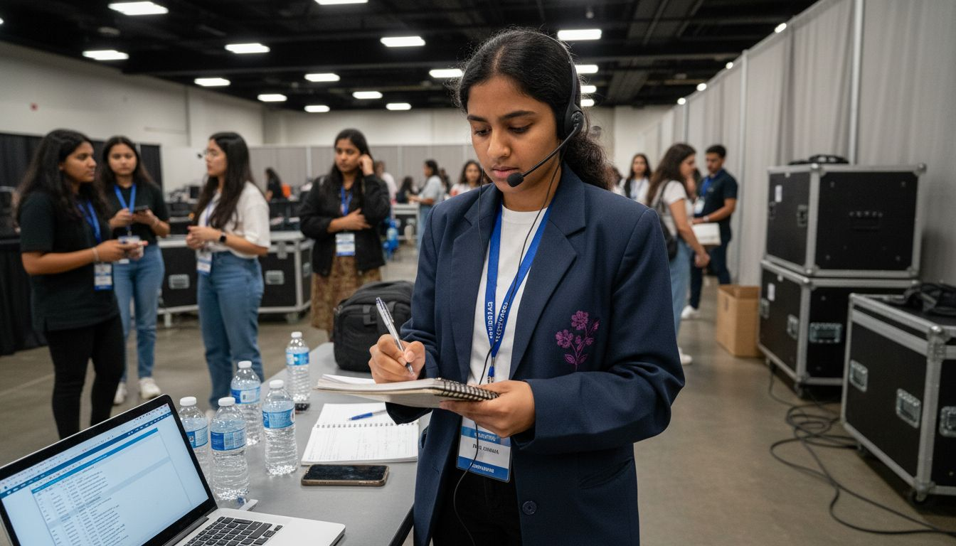 Event manager using emotional skills backstage