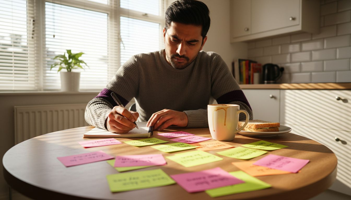 Student reviewing spaced repetition flashcards