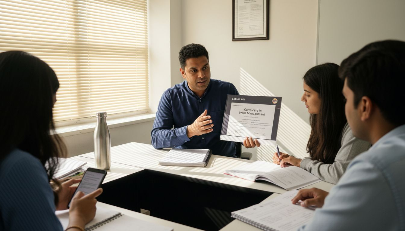 Instructor teaches event management certification module