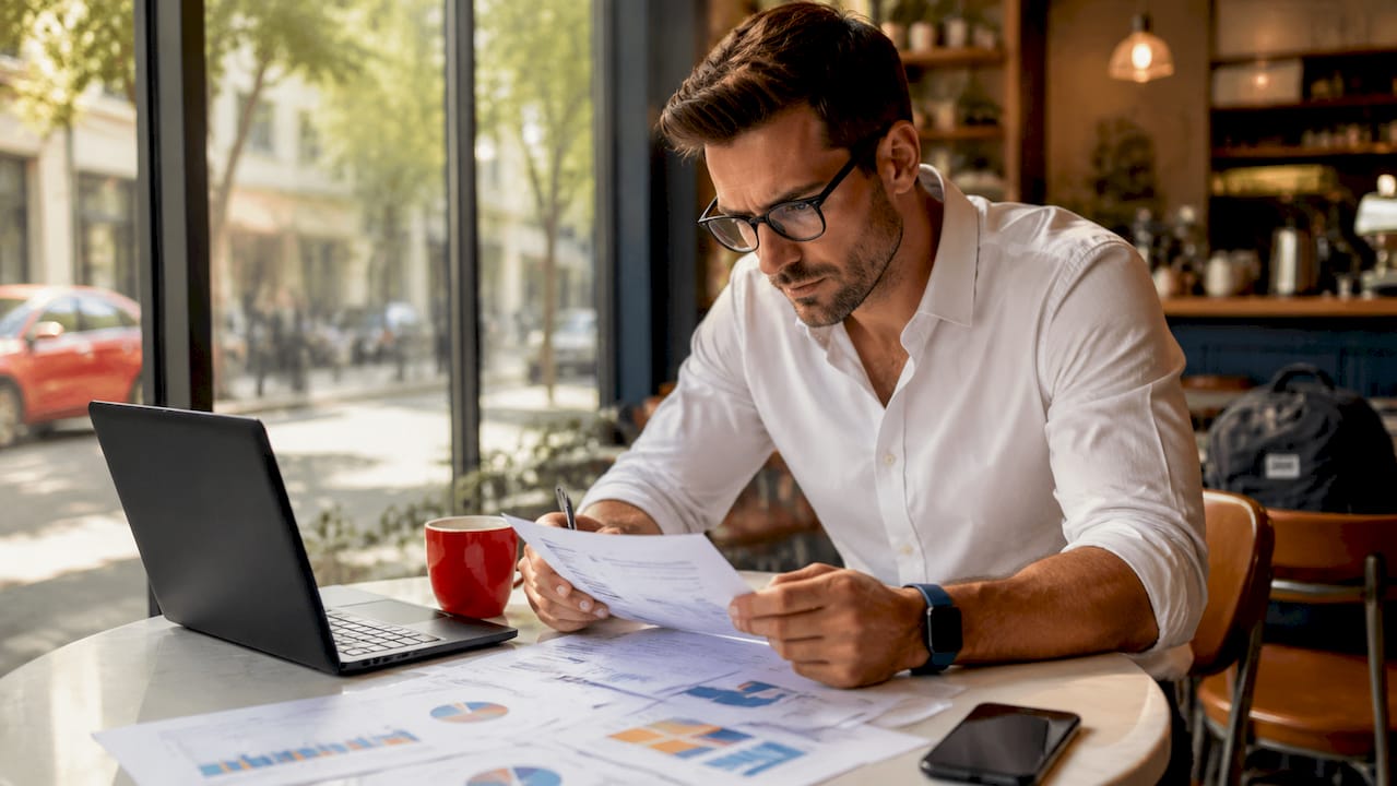 Manager reviewing Google Ads campaign reports