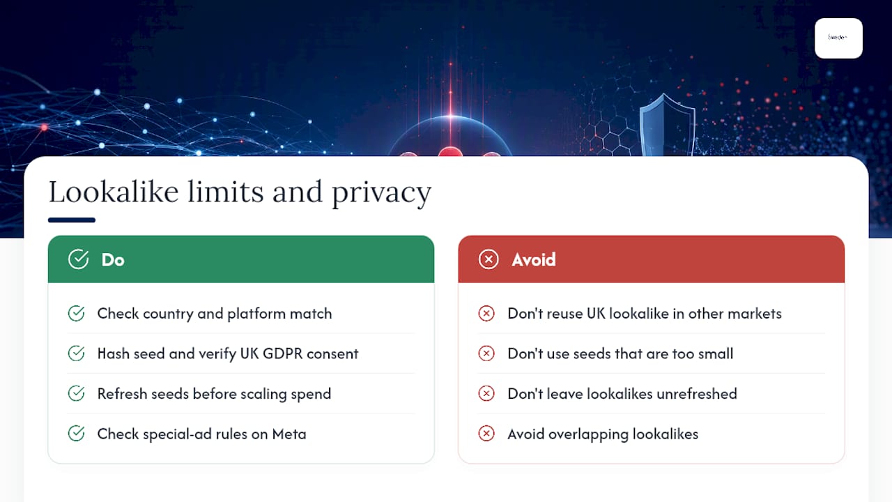 What are the limitations and privacy rules around lookalikes? — overview diagram