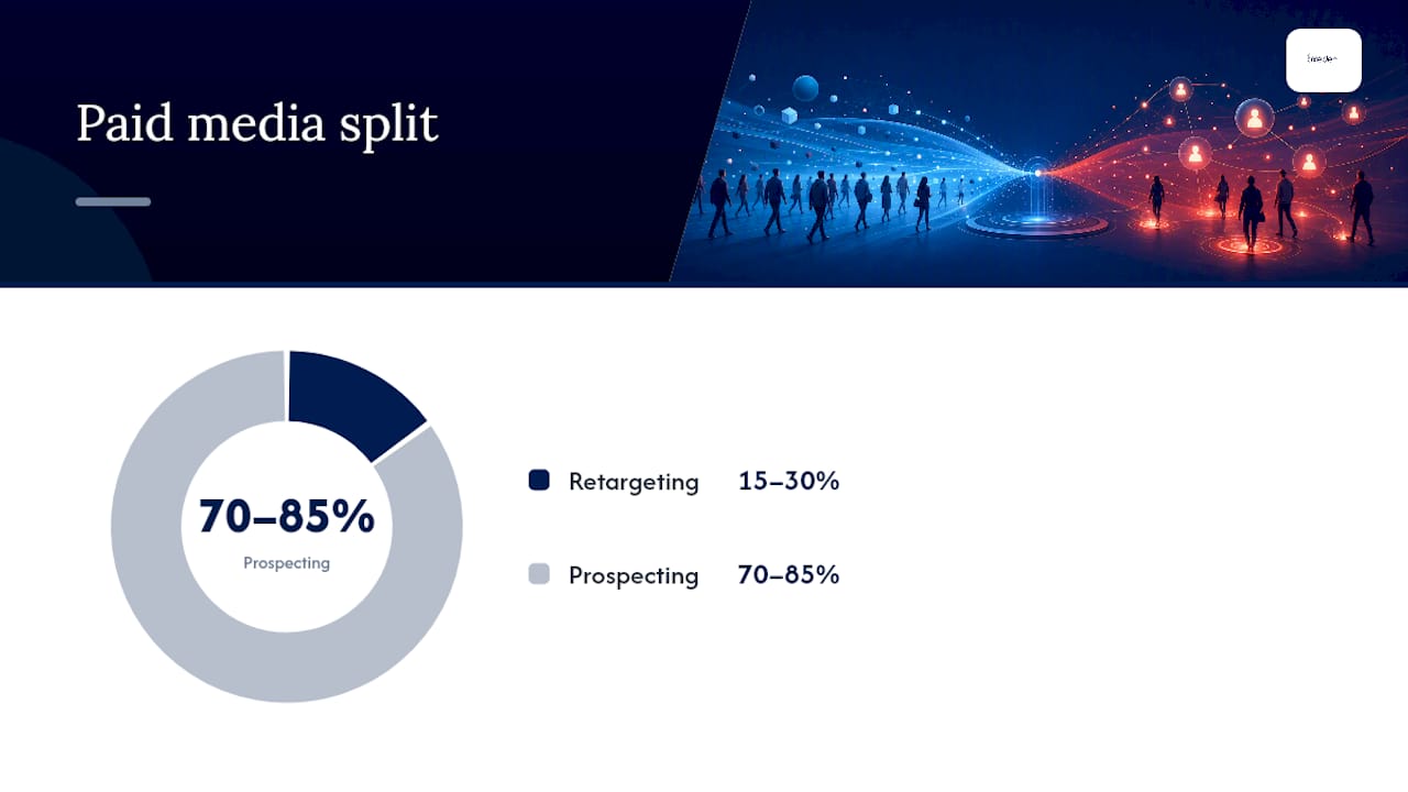 Diagram comparing prospecting and retargeting in ecommerce PPC