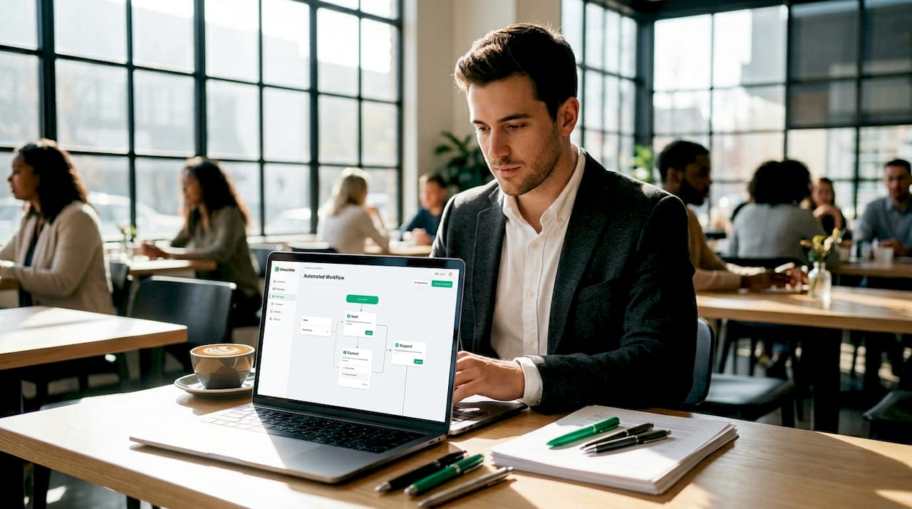 Professional monitors automated workflow event signals