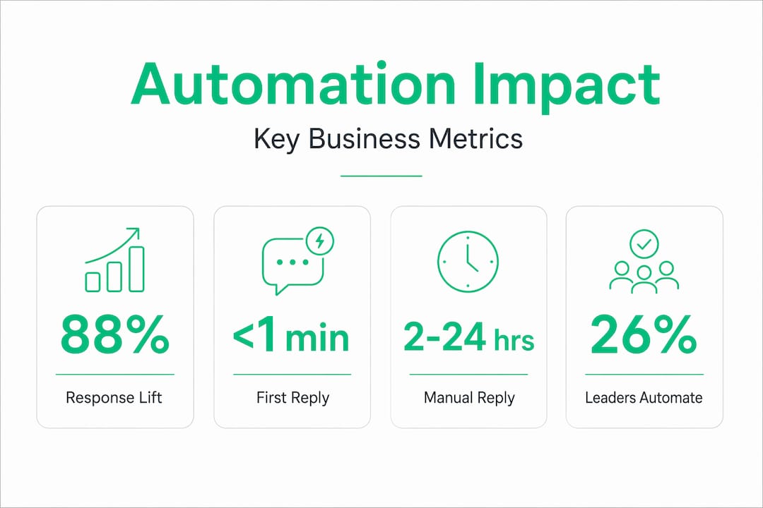 Infographic showing messaging automation key statistics