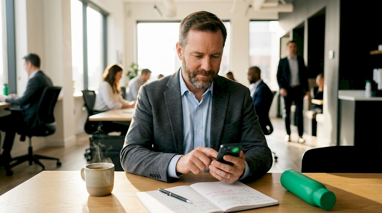 Customer checking verified WhatsApp business profile