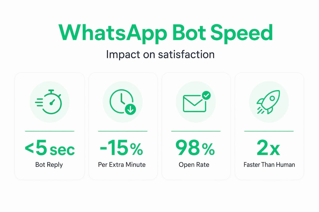 WhatsApp bot response time impact stats
