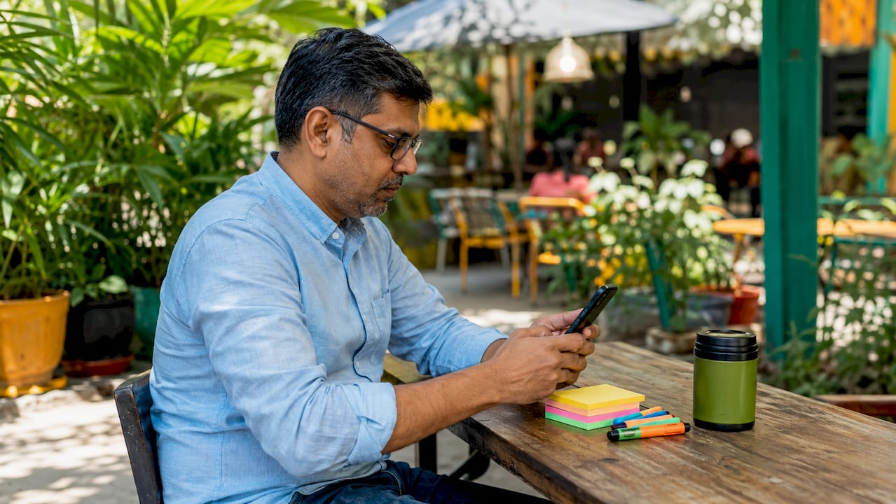Hands on phone chatting on WhatsApp Business