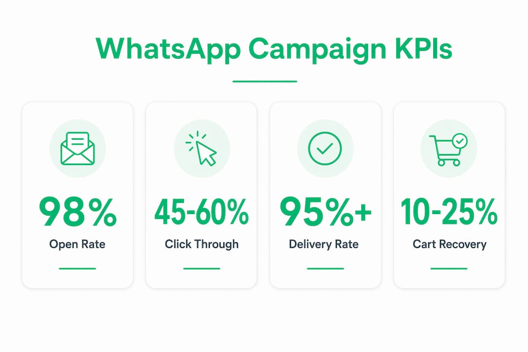 Infographic illustrating key WhatsApp marketing statistics