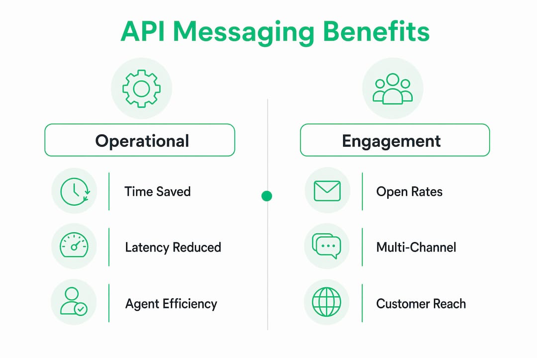 Infographic comparing operational and engagement benefits