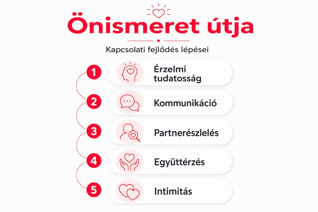 Önismereti lépések a párkapcsolatokban – szemléletes infografika