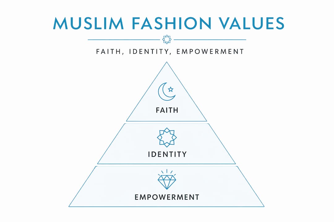 Hierarchy infographic: faith, identity, empowerment