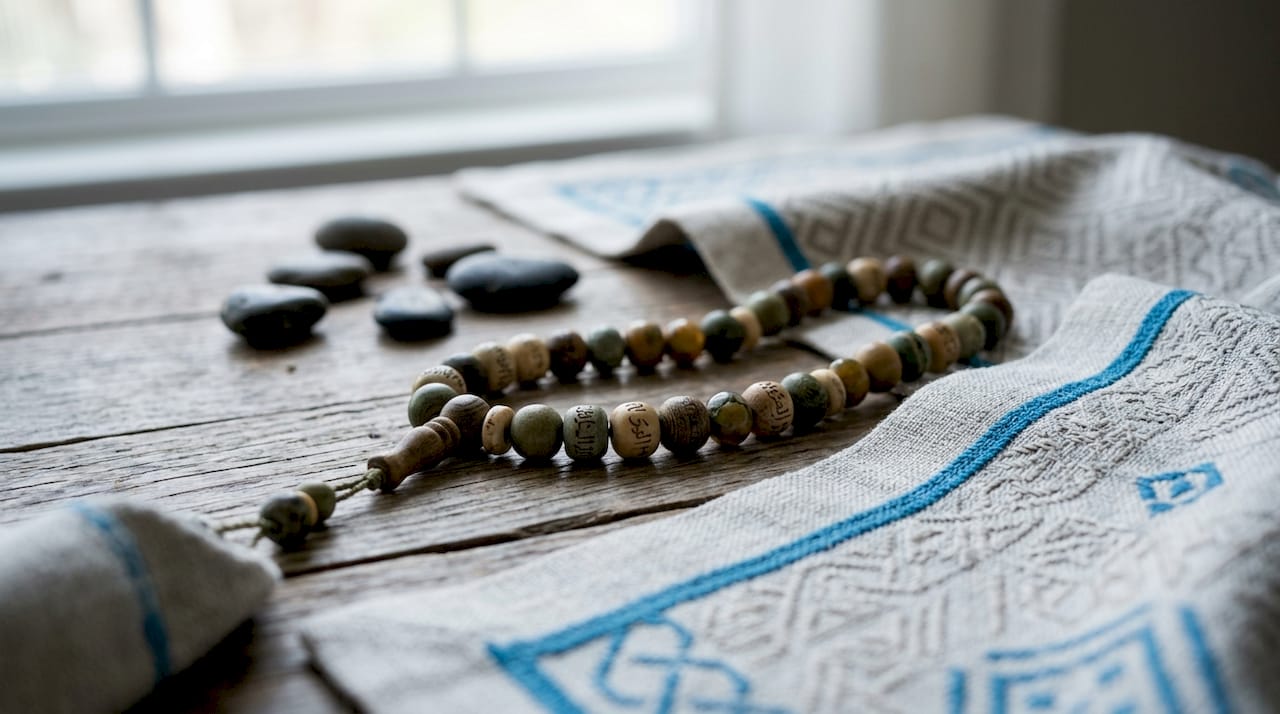 Traditional Islamic amulet beads and shells