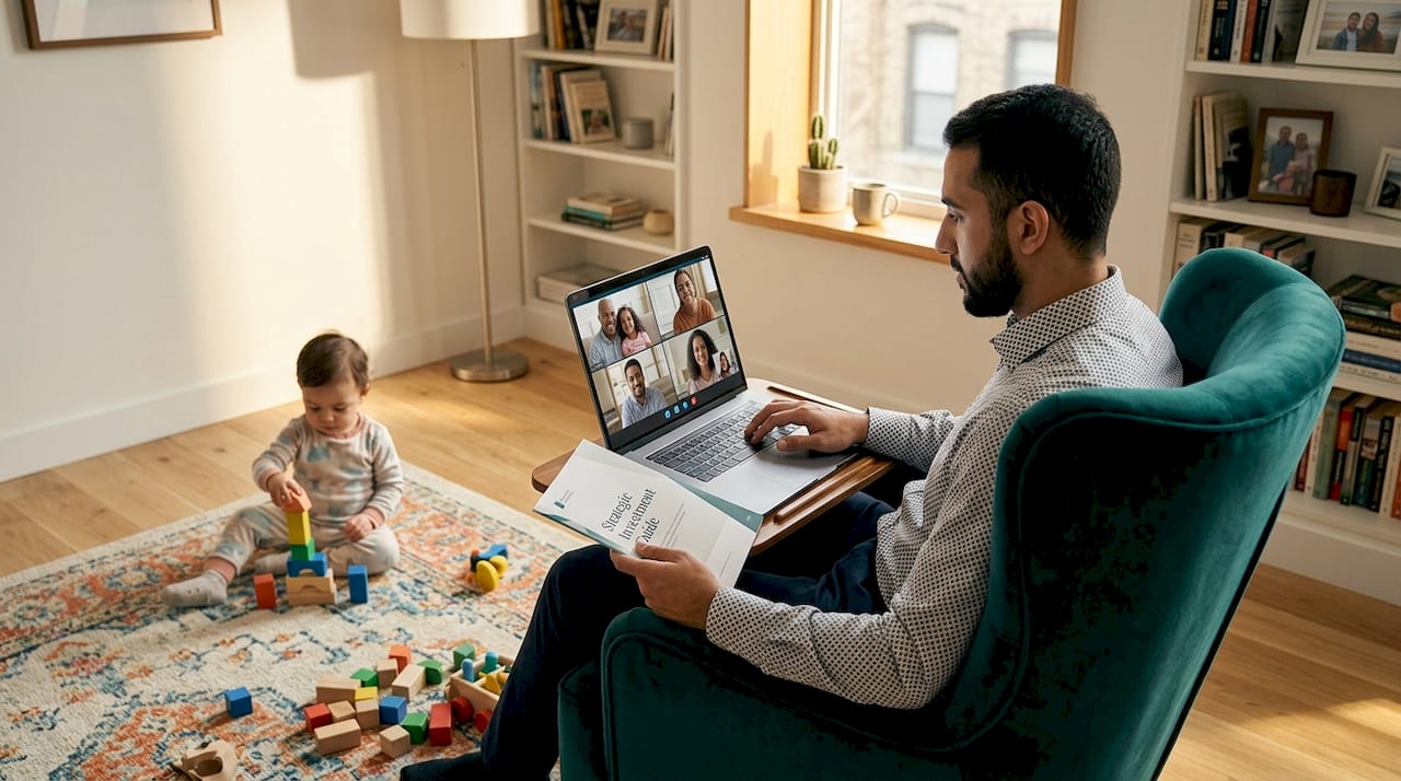 Adult coaching financial literacy at home