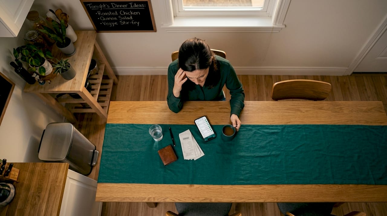 Searching phone for hidden spending receipts