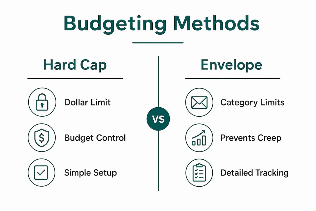 Infographic comparing two subscription budgeting methods