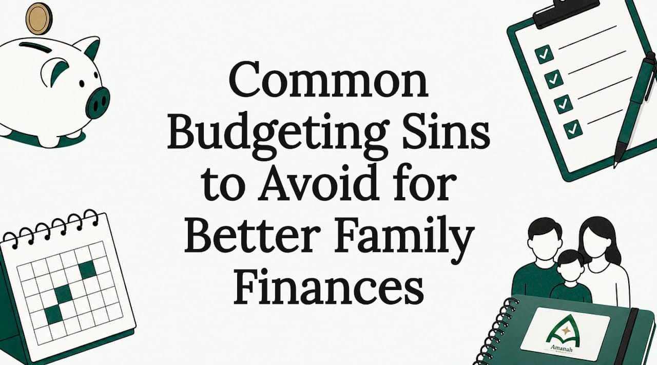 Decorative budgeting title card illustration