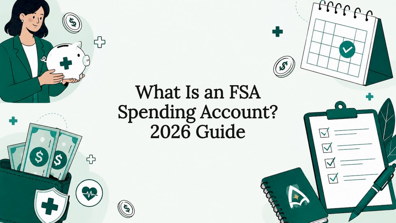 Decorative title card illustration for FSA spending account