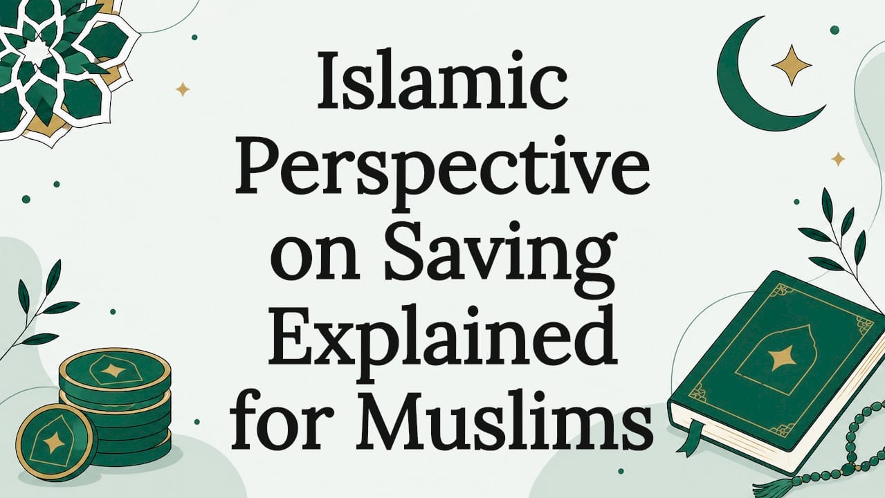 Decorative Islamic finance title card illustration