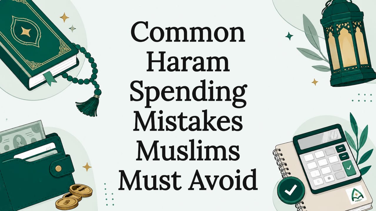 Title card with Islamic finance illustrations