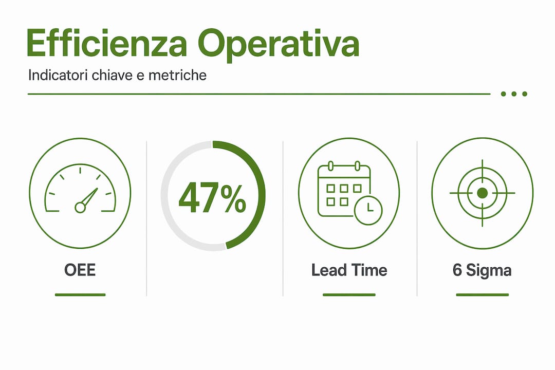 Infografica sui principali indicatori di efficienza operativa