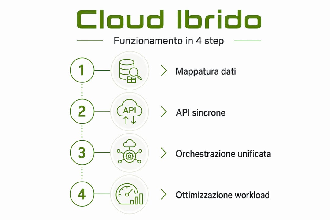 Infografica: come funziona il cloud ibrido in azienda