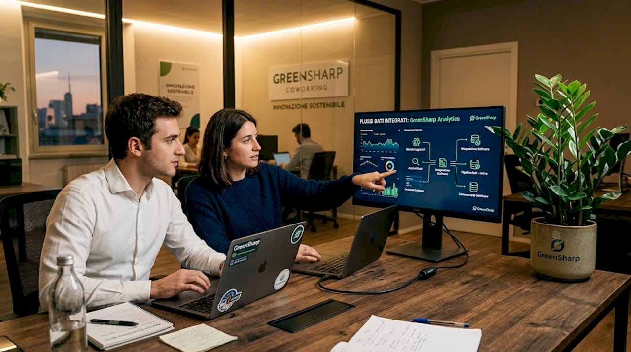Un gruppo di colleghi analizza i processi di integrazione dei software.