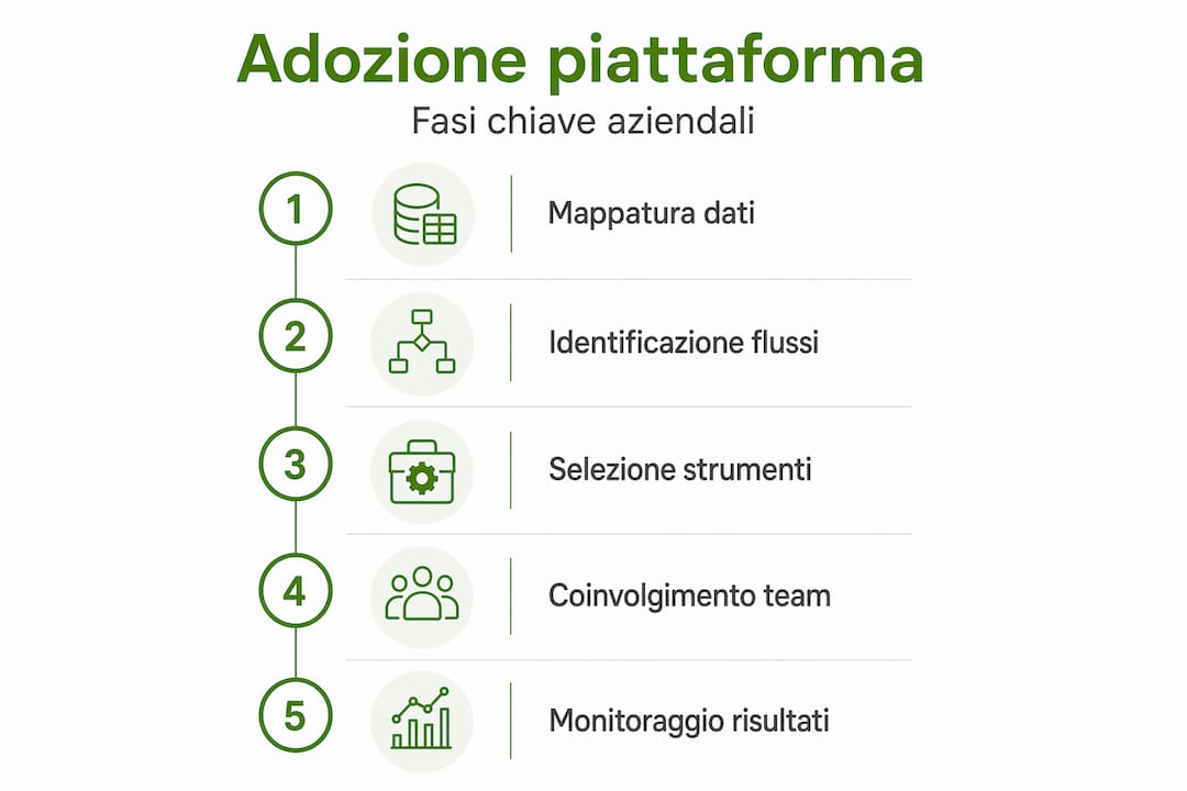 Infografica sull’utilizzo della piattaforma all’interno dell’azienda