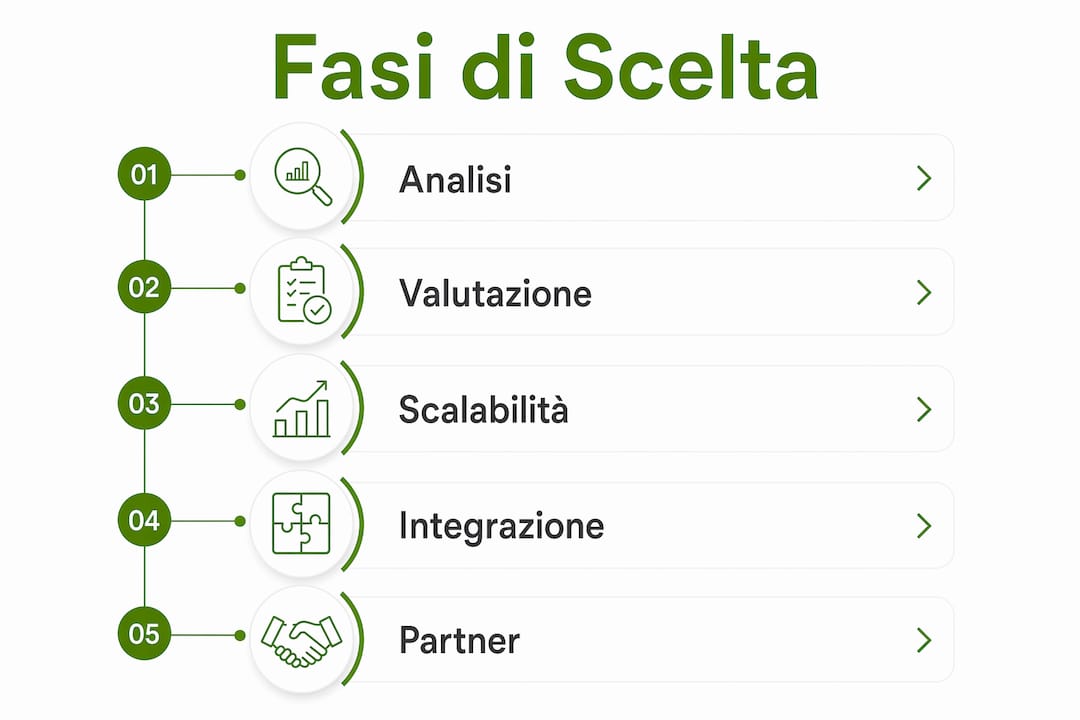 Infografica: le tappe fondamentali per scegliere il gestionale giusto