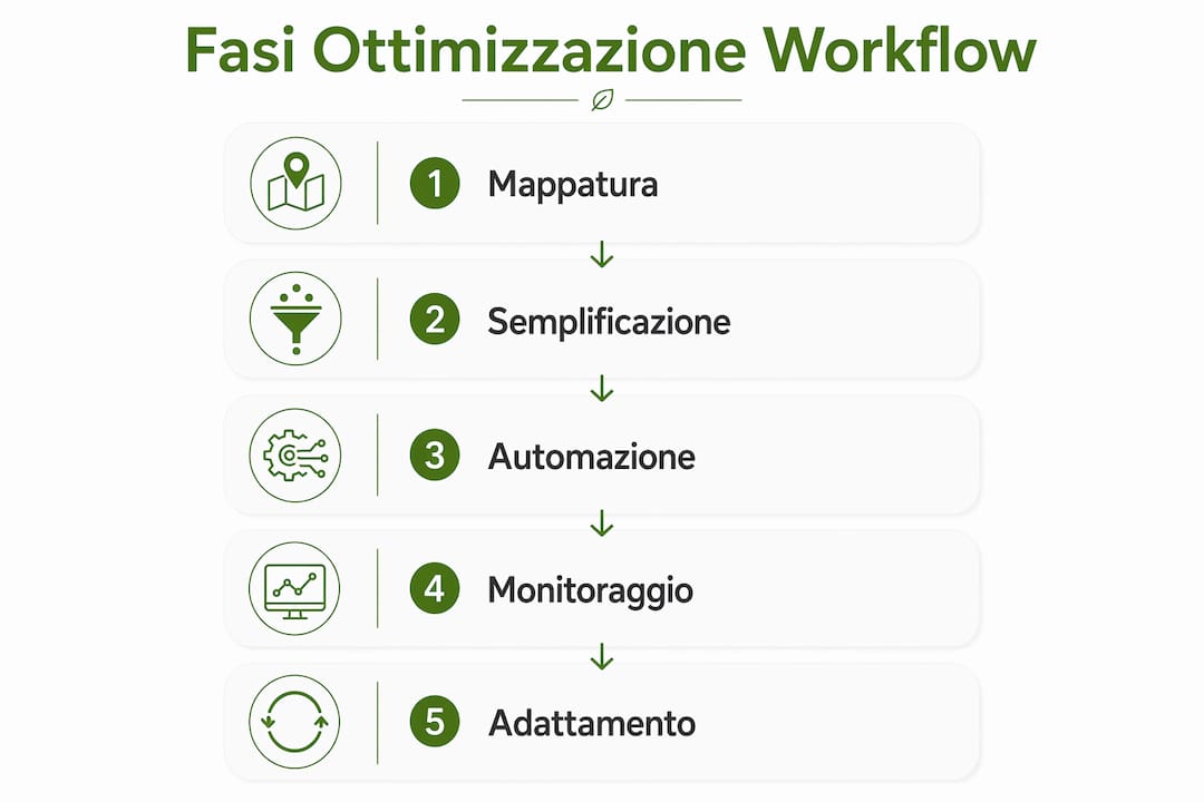 Infografica: come rendere più efficiente il flusso di lavoro, passo dopo passo