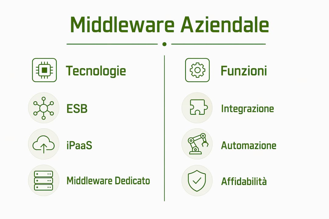 Infografica: confronto tra le principali soluzioni middleware per le aziende