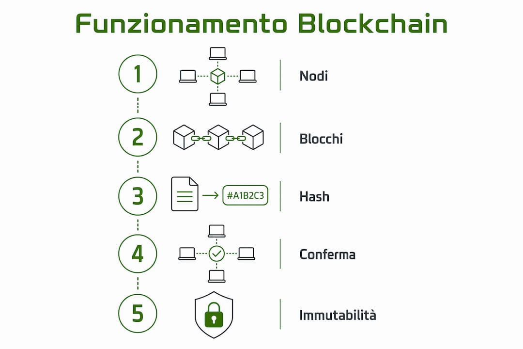 Infografica: come funziona la blockchain