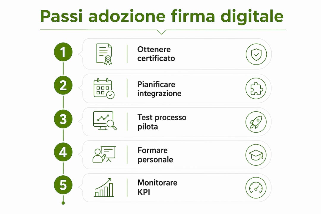 Infografica: tutti i passaggi fondamentali per iniziare a utilizzare la firma digitale