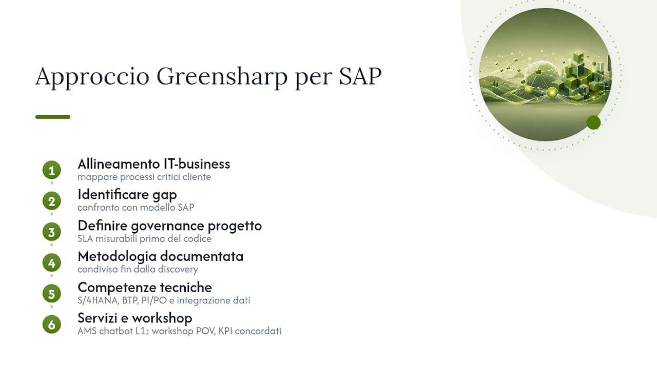 Il punto di vista di Greensharp sui progetti SAP per il lusso e il retail — overview diagram