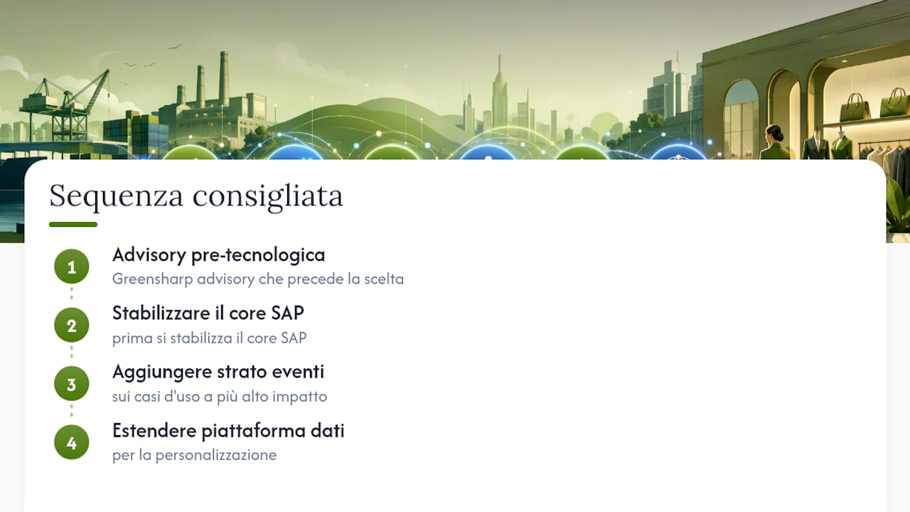 Perché eventi in tempo reale e API governate funzionano nel lusso — overview diagram