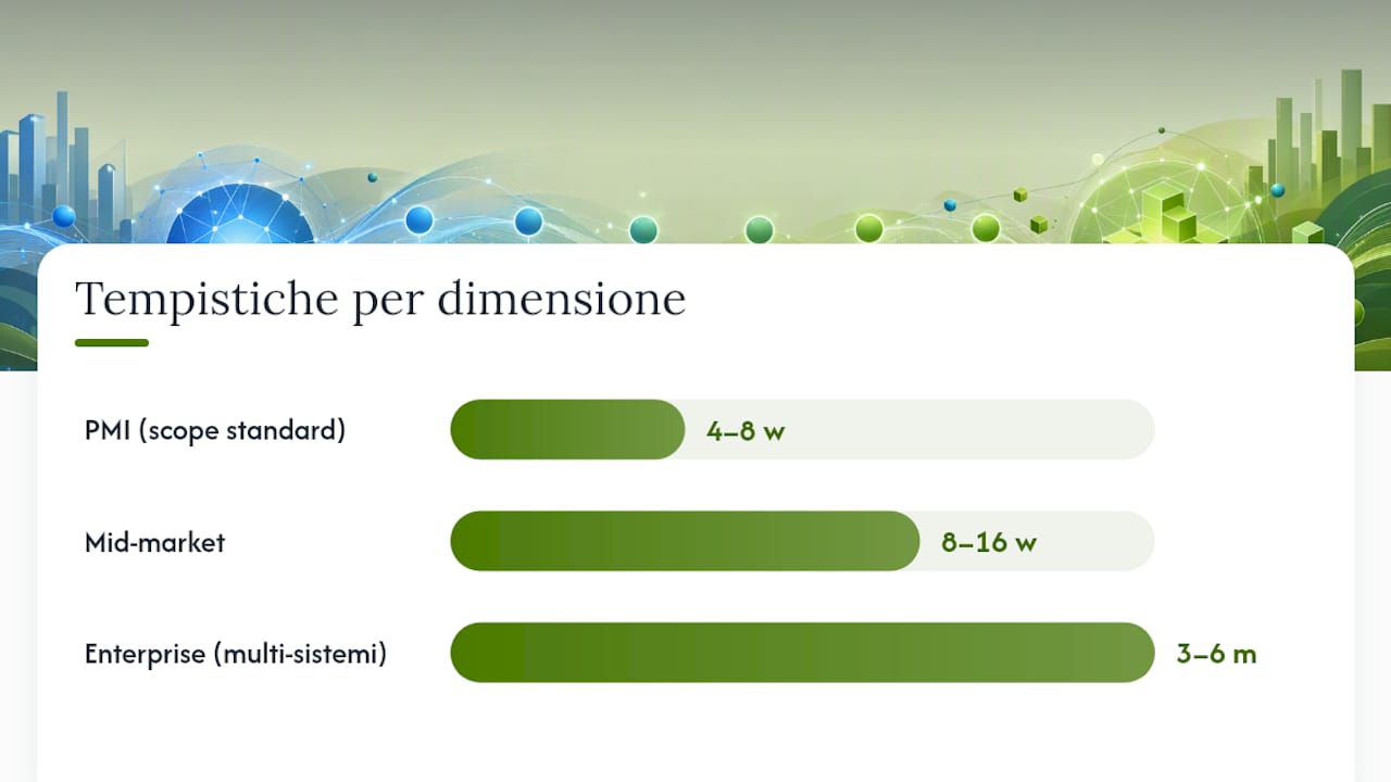 Pianificazione del progetto: fasi, tempistiche e costi indicativi — overview diagram
