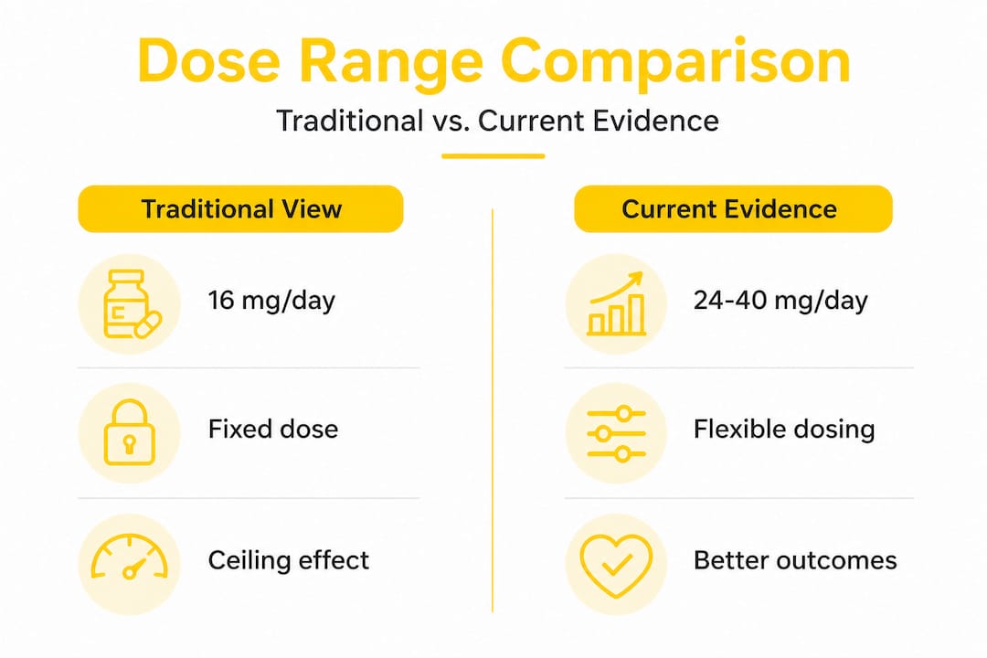 Infographic comparing Suboxone dose recommendations