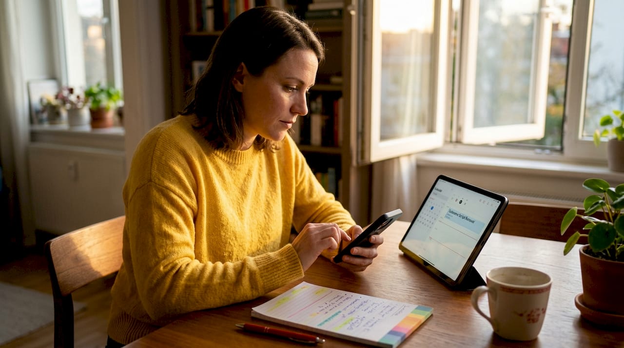 Patient scheduling renewal appointment at home