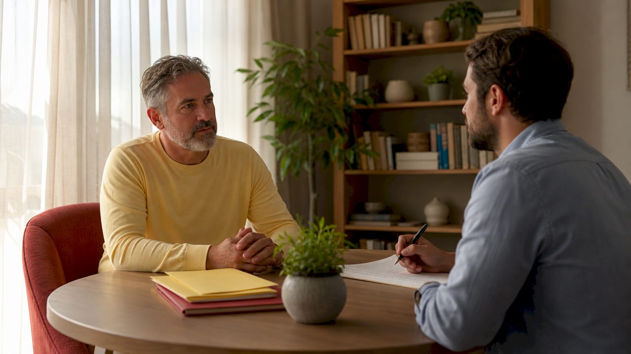 Doctor and patient discussing medication effects