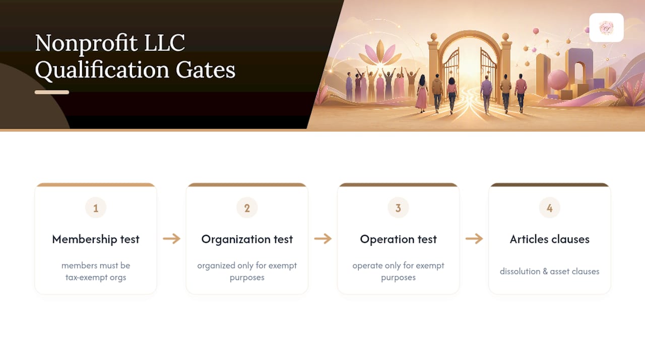 Nonprofit LLC 501(c)(3) qualification requirements