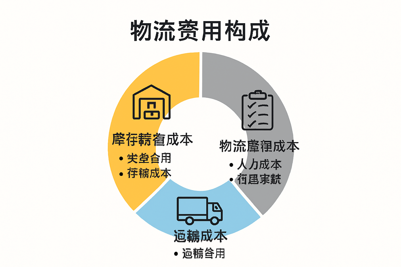 物流费用三大组成部分及占比直观图解