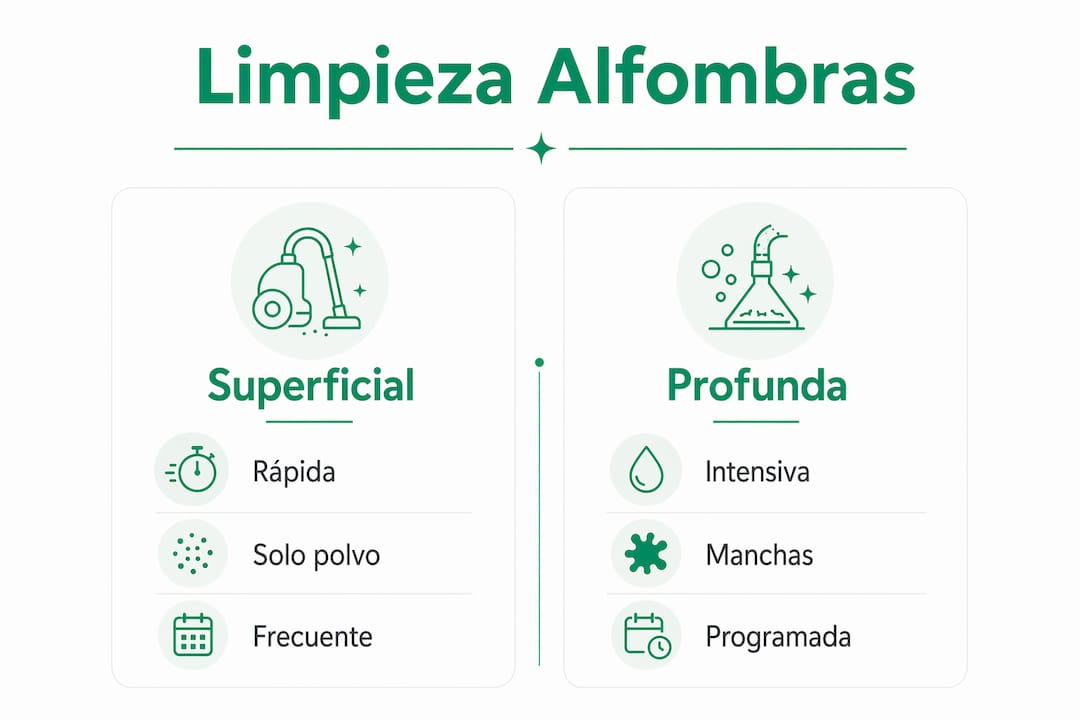 Infografía sobre las diferencias entre una limpieza básica y una limpieza a fondo